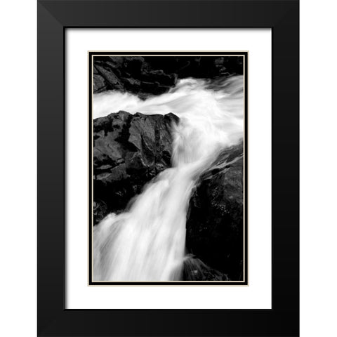 Sol Duc River II BW Black Modern Wood Framed Art Print with Double Matting by Taylor, Douglas
