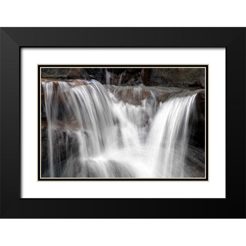 Falling Water II Black Modern Wood Framed Art Print with Double Matting by Taylor, Douglas