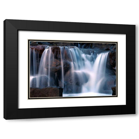 Waterfall at Dusk Black Modern Wood Framed Art Print with Double Matting by Taylor, Douglas