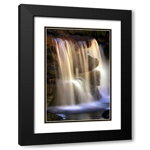Sunset Waterfall II Black Modern Wood Framed Art Print with Double Matting by Taylor, Douglas