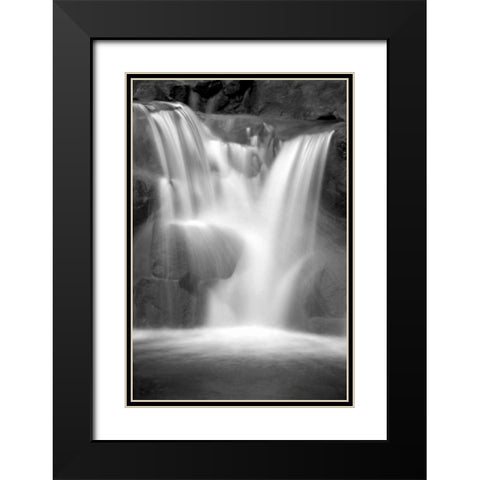 Twilight Waterfall II BW Black Modern Wood Framed Art Print with Double Matting by Taylor, Douglas