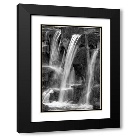 Water on the Rocks I BW Black Modern Wood Framed Art Print with Double Matting by Taylor, Douglas
