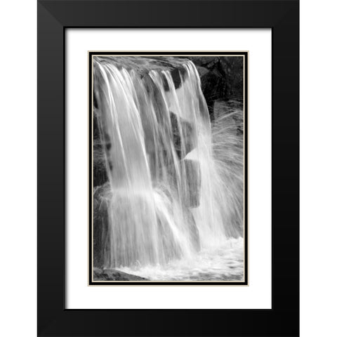 Water on the Rocks II BW Black Modern Wood Framed Art Print with Double Matting by Taylor, Douglas