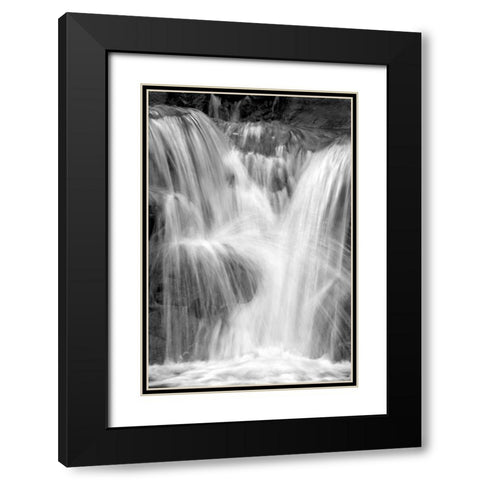 Water on the Rocks III BW Black Modern Wood Framed Art Print with Double Matting by Taylor, Douglas