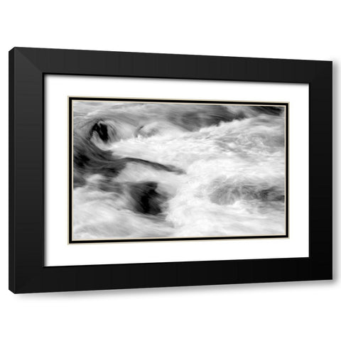 Hamma Hamma Current II BW Black Modern Wood Framed Art Print with Double Matting by Taylor, Douglas