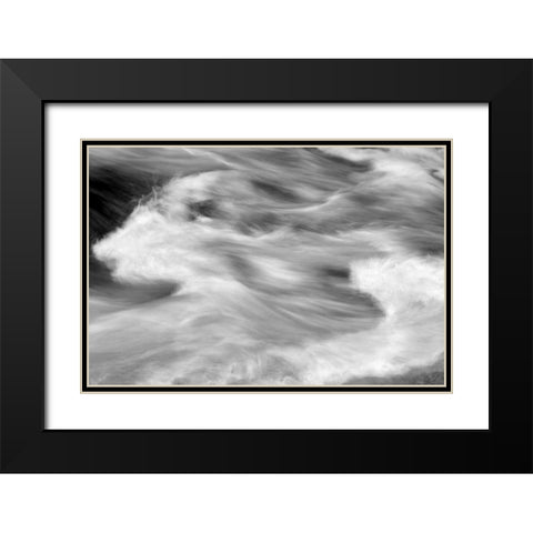 Hamma Hamma Current III BW Black Modern Wood Framed Art Print with Double Matting by Taylor, Douglas