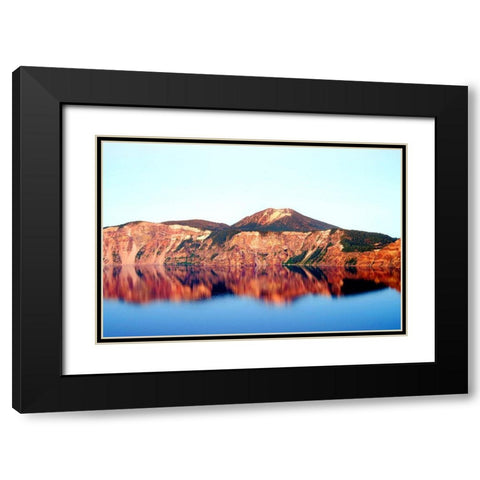 Dusk at Crater Lake Black Modern Wood Framed Art Print with Double Matting by Taylor, Douglas
