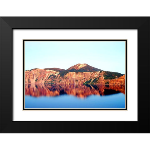 Dusk at Crater Lake Black Modern Wood Framed Art Print with Double Matting by Taylor, Douglas
