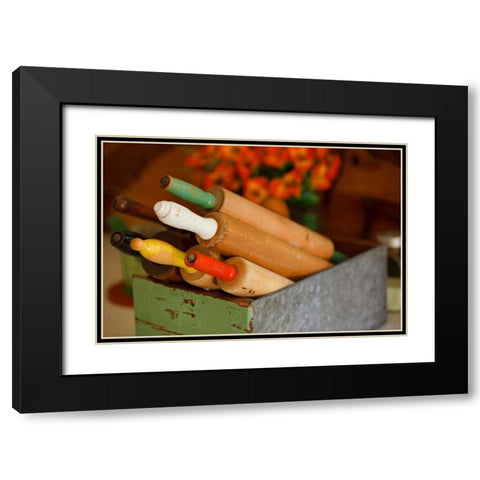 Rolling Pins II Black Modern Wood Framed Art Print with Double Matting by Clayton-Thompson, Philip