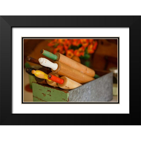 Rolling Pins II Black Modern Wood Framed Art Print with Double Matting by Clayton-Thompson, Philip