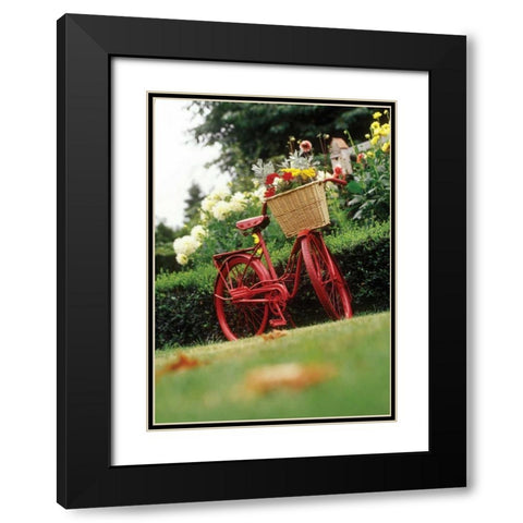 Vintage Bicycle II Black Modern Wood Framed Art Print with Double Matting by Clayton-Thompson, Philip