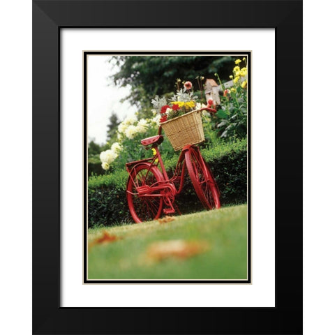 Vintage Bicycle II Black Modern Wood Framed Art Print with Double Matting by Clayton-Thompson, Philip
