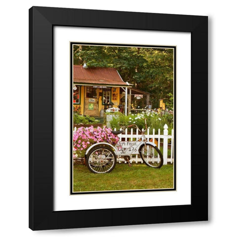 Vintage Bicycle III Black Modern Wood Framed Art Print with Double Matting by Clayton-Thompson, Philip