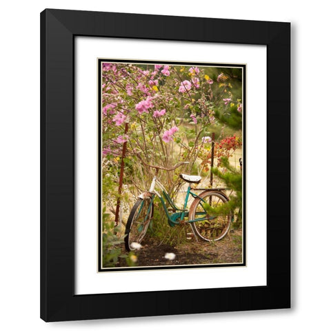 Vintage Bicycle IV Black Modern Wood Framed Art Print with Double Matting by Clayton-Thompson, Philip