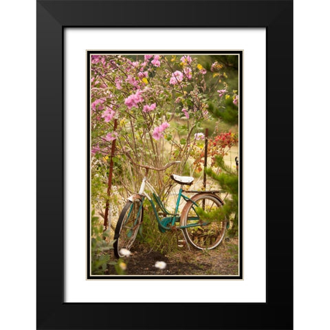 Vintage Bicycle IV Black Modern Wood Framed Art Print with Double Matting by Clayton-Thompson, Philip