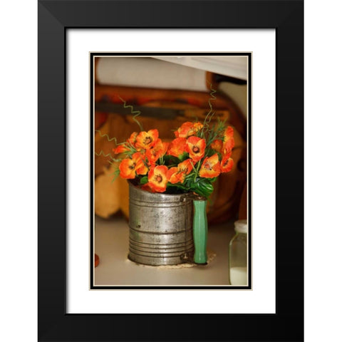 Flowers and Antiquities II Black Modern Wood Framed Art Print with Double Matting by Clayton-Thompson, Philip