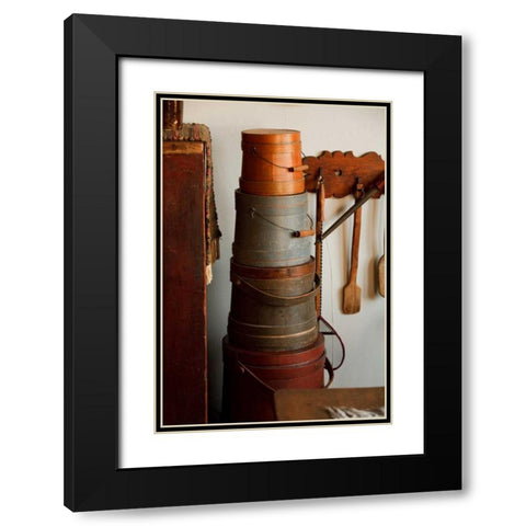 Hat Boxes II Black Modern Wood Framed Art Print with Double Matting by Clayton-Thompson, Philip