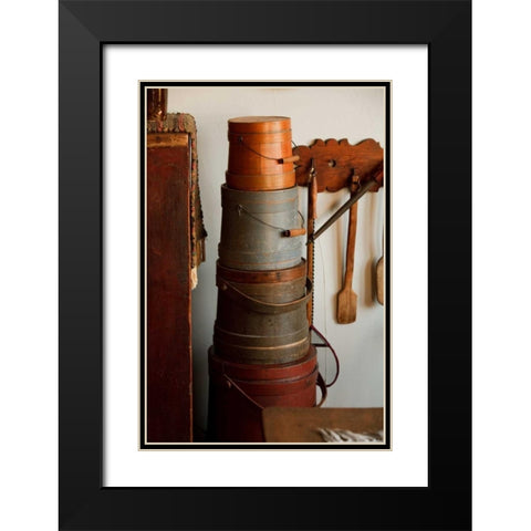 Hat Boxes II Black Modern Wood Framed Art Print with Double Matting by Clayton-Thompson, Philip