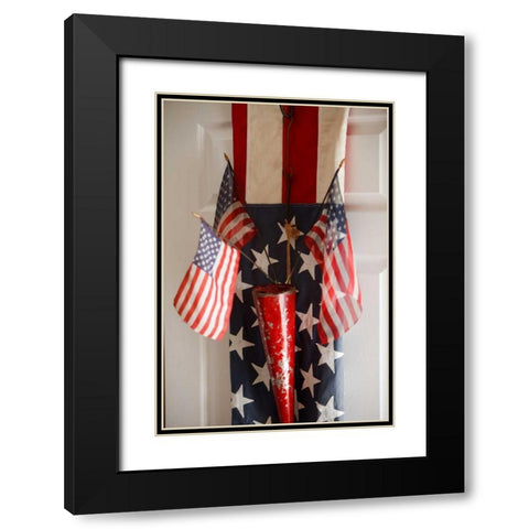Patriotic II Black Modern Wood Framed Art Print with Double Matting by Clayton-Thompson, Philip