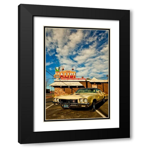 Vintage Car I Black Modern Wood Framed Art Print with Double Matting by Clayton-Thompson, Philip