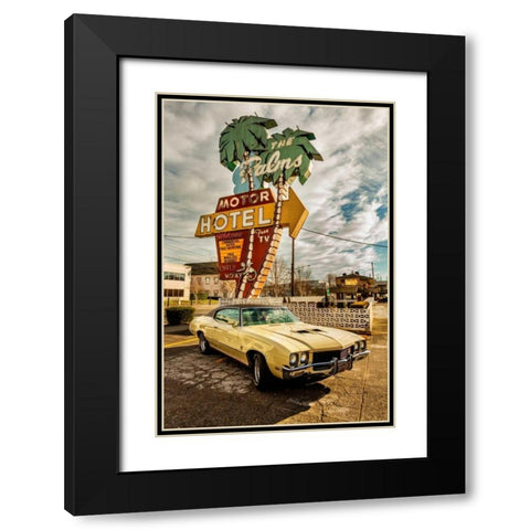 Vintage Car II Black Modern Wood Framed Art Print with Double Matting by Clayton-Thompson, Philip