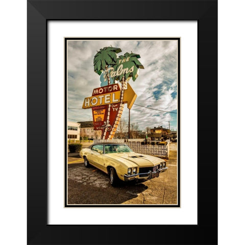 Vintage Car II Black Modern Wood Framed Art Print with Double Matting by Clayton-Thompson, Philip
