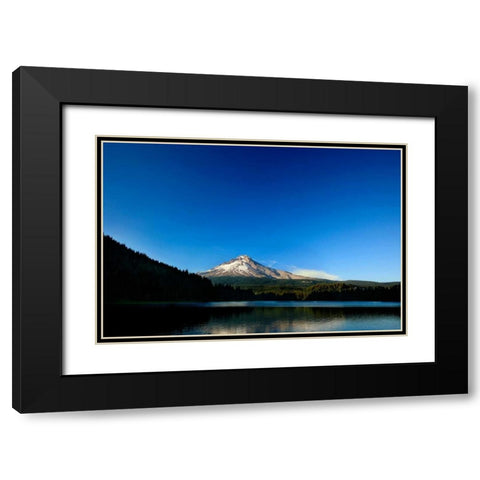 Trillium Lake II Black Modern Wood Framed Art Print with Double Matting by Clayton-Thompson, Philip