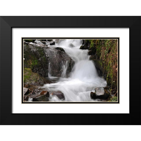 Stream Falls IV Black Modern Wood Framed Art Print with Double Matting by Thomas, Logan