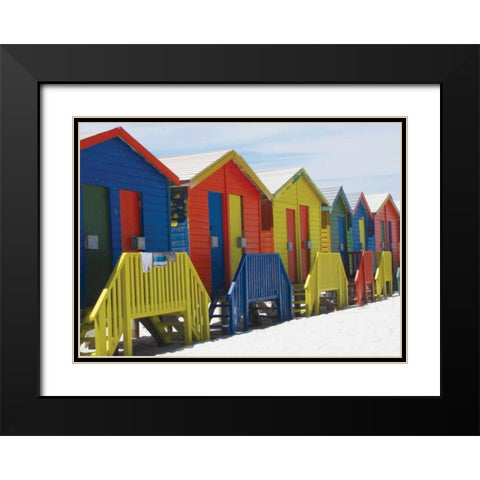 Beach Cottages III Black Modern Wood Framed Art Print with Double Matting by Underdahl, Dana
