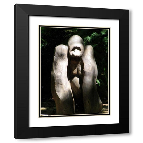 Wood Gorilla Black Modern Wood Framed Art Print with Double Matting by Underdahl, Dana