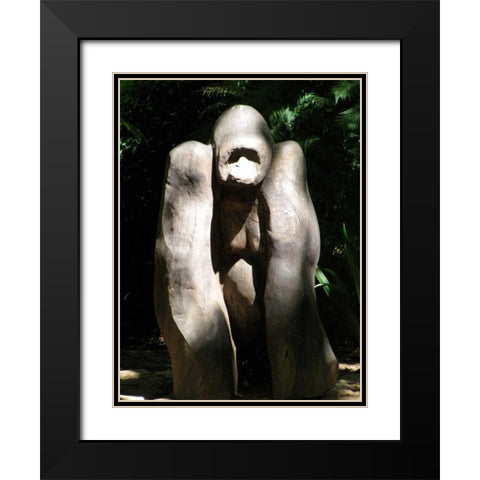 Wood Gorilla Black Modern Wood Framed Art Print with Double Matting by Underdahl, Dana
