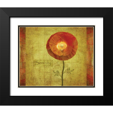 Poppy Serenity Black Modern Wood Framed Art Print with Double Matting by Geyman, Vitaly