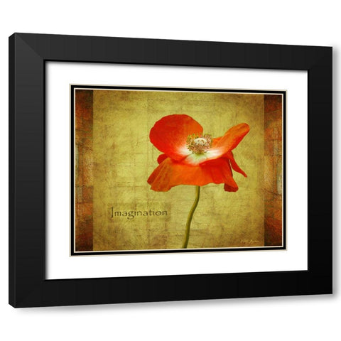 Velvet Poppy Imagination Black Modern Wood Framed Art Print with Double Matting by Geyman, Vitaly
