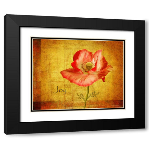 Royal Poppy Joy Black Modern Wood Framed Art Print with Double Matting by Geyman, Vitaly