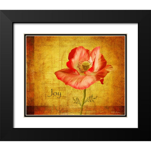 Royal Poppy Joy Black Modern Wood Framed Art Print with Double Matting by Geyman, Vitaly