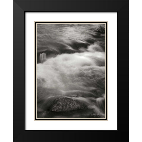 Flowing Waters V Black Modern Wood Framed Art Print with Double Matting by Geyman, Vitaly