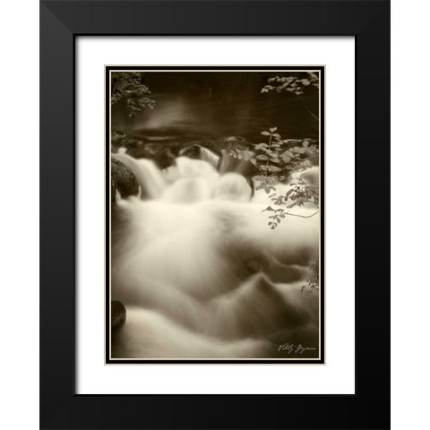 Sepia Waters I Black Modern Wood Framed Art Print with Double Matting by Geyman, Vitaly