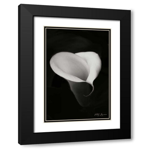Calla Lily I Black Modern Wood Framed Art Print with Double Matting by Geyman, Vitaly