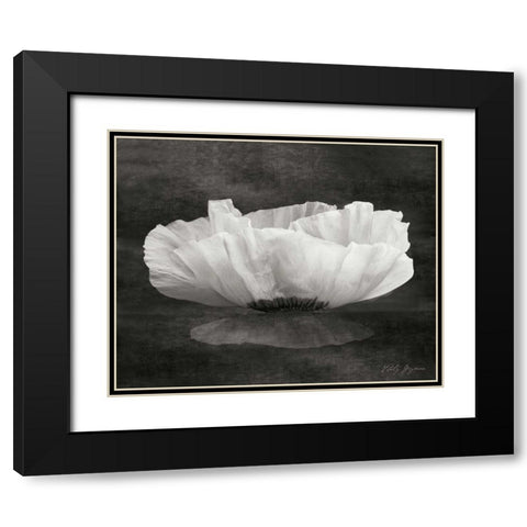 Poppy Mirage Black Modern Wood Framed Art Print with Double Matting by Geyman, Vitaly
