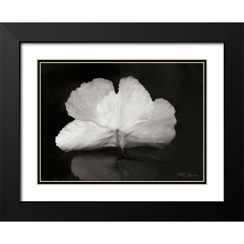 Night Poppy I Black Modern Wood Framed Art Print with Double Matting by Geyman, Vitaly