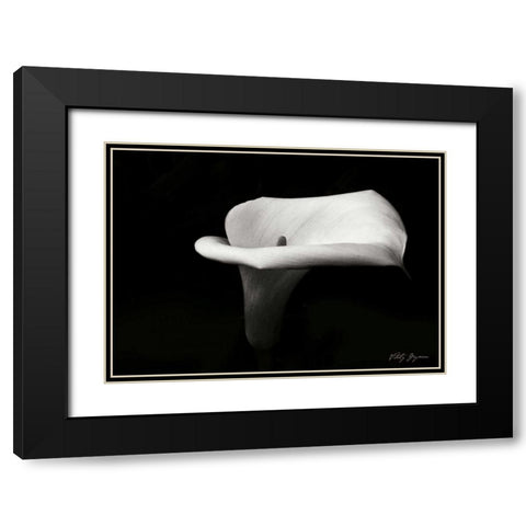 Calla Lily III Black Modern Wood Framed Art Print with Double Matting by Geyman, Vitaly