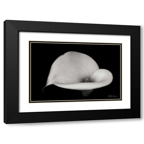 Calla Lily IV Black Modern Wood Framed Art Print with Double Matting by Geyman, Vitaly