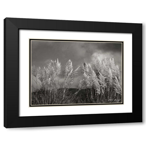 White Towers II BandW Black Modern Wood Framed Art Print with Double Matting by Geyman, Vitaly
