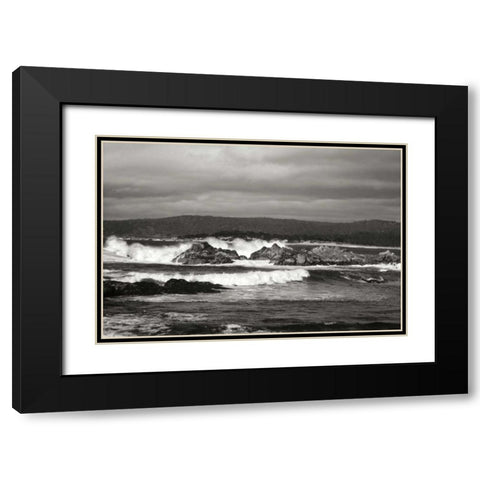 Ocean Fury I Black Modern Wood Framed Art Print with Double Matting by Geyman, Vitaly