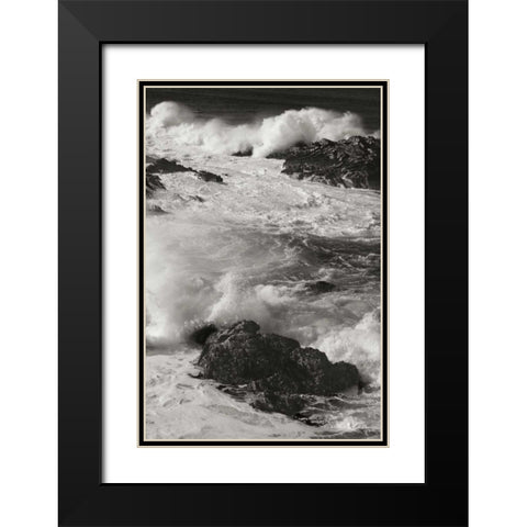 Ocean Fury IV Black Modern Wood Framed Art Print with Double Matting by Geyman, Vitaly