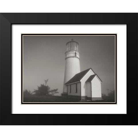 Misty Lighthouse III Black Modern Wood Framed Art Print with Double Matting by Geyman, Vitaly