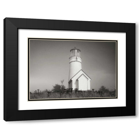Misty Lighthouse IV Black Modern Wood Framed Art Print with Double Matting by Geyman, Vitaly