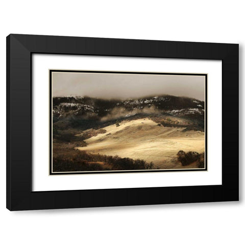 Mountain Glow Black Modern Wood Framed Art Print with Double Matting by Geyman, Vitaly