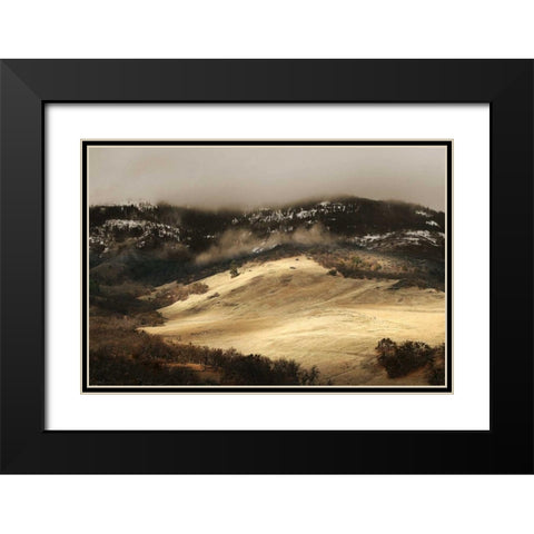 Mountain Glow Black Modern Wood Framed Art Print with Double Matting by Geyman, Vitaly