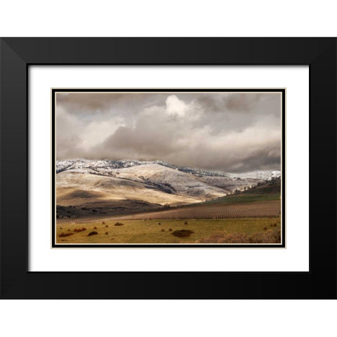 Mountain Serenity I Black Modern Wood Framed Art Print with Double Matting by Geyman, Vitaly